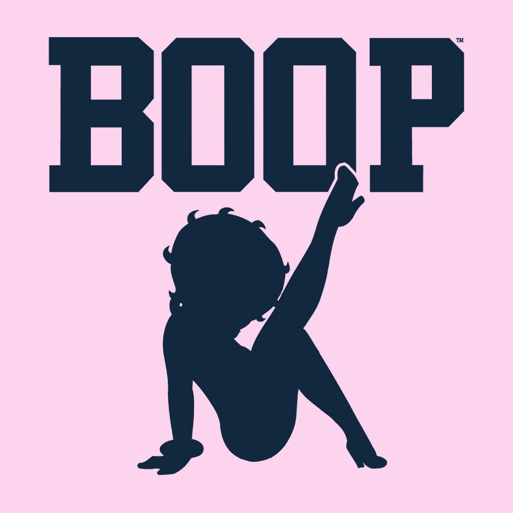 Betty Boop Leg Kick Silhouette College Sports Text Men's T-Shirt