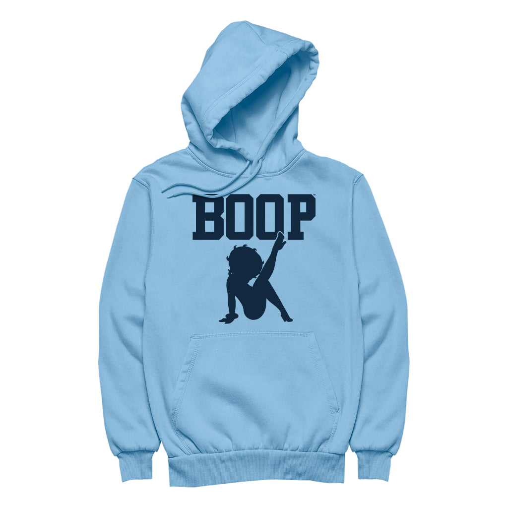 Betty Boop Leg Kick Silhouette College Sports Text Men's Hooded Sweatshirt
