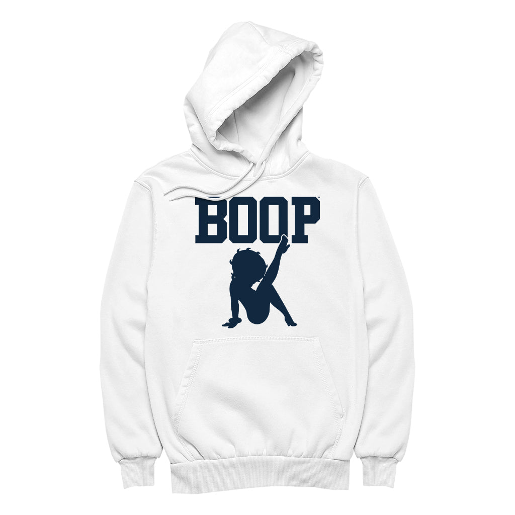 Betty Boop Leg Kick Silhouette College Sports Text Men's Hooded Sweatshirt
