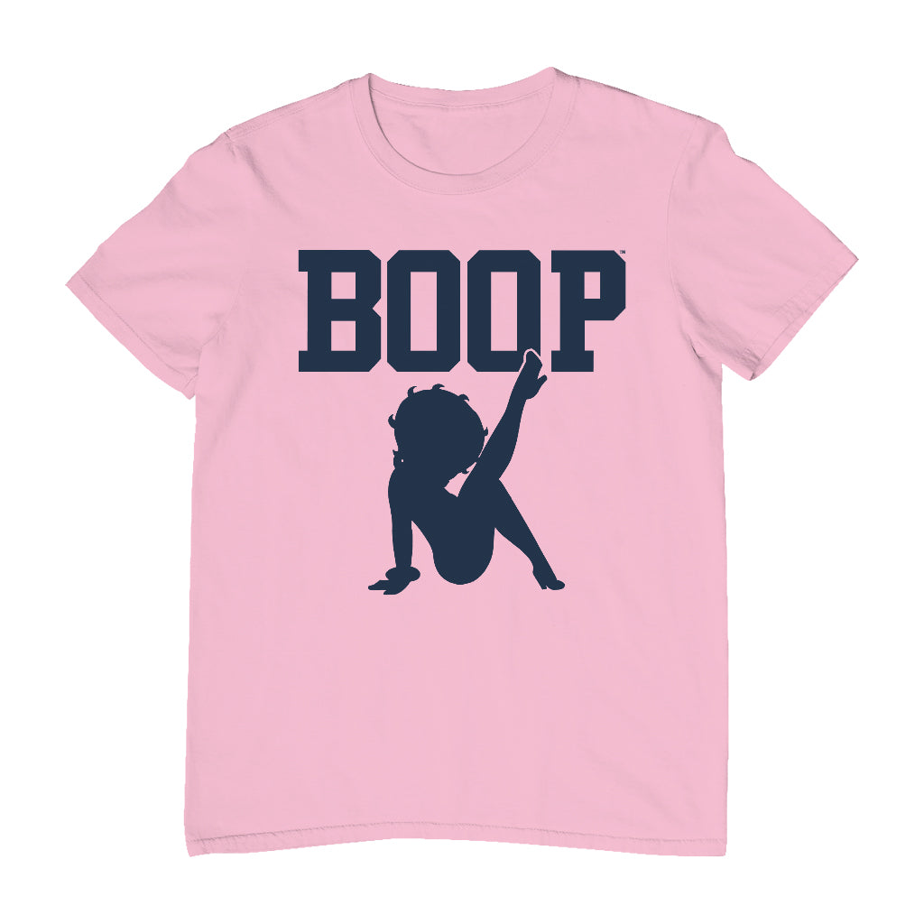 Betty Boop Leg Kick Silhouette College Sports Text Men's T-Shirt