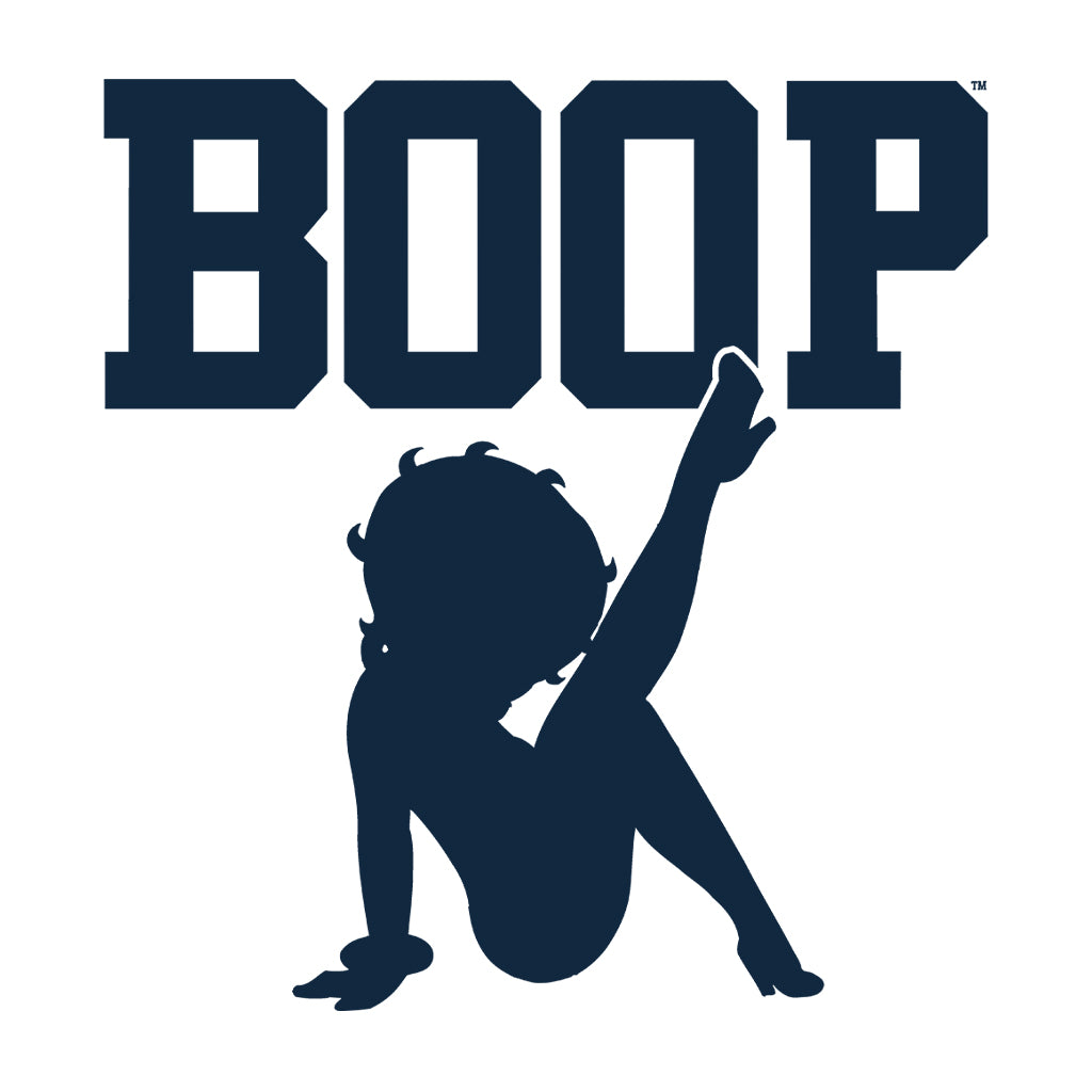Betty Boop Leg Kick Silhouette College Sports Text Men's T-Shirt