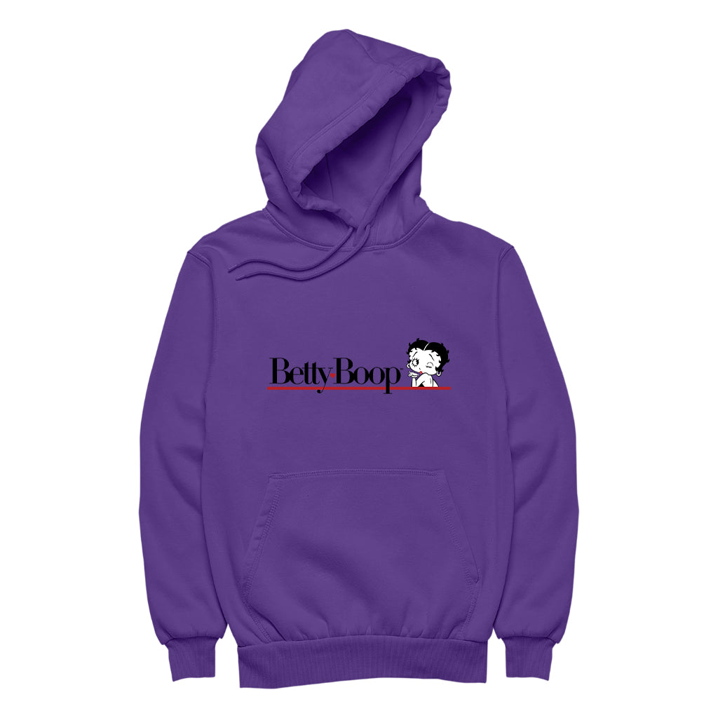 Betty Boop Heart Line Blowing Kiss Men's Hooded Sweatshirt