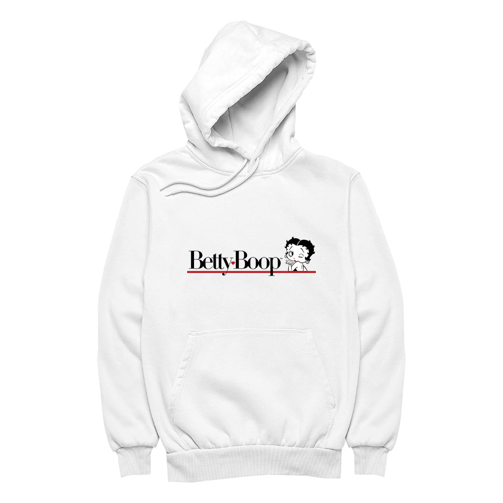 Betty Boop Heart Line Blowing Kiss Men's Hooded Sweatshirt