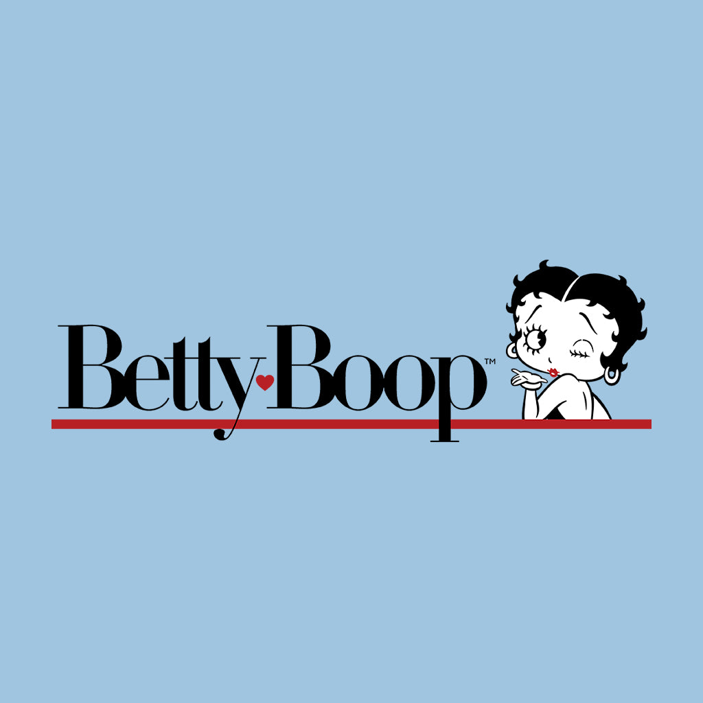 Betty Boop Heart Line Blowing Kiss Men's Hooded Sweatshirt