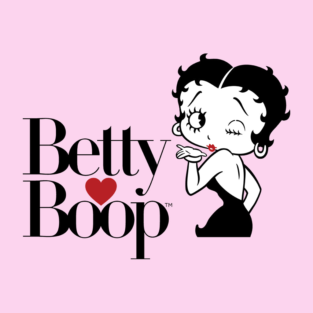 Betty Boop Blowing Kiss Heart Kids T-Shirt