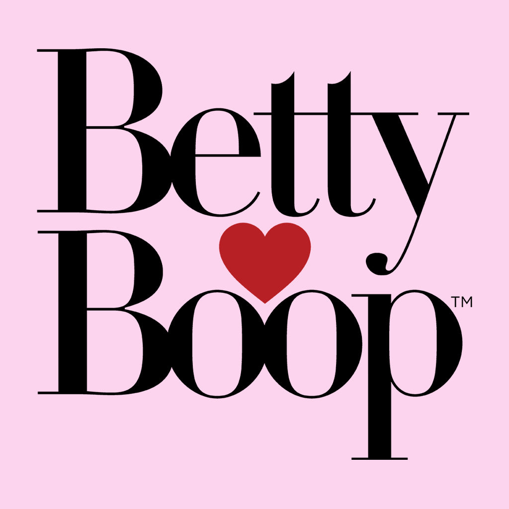 Betty Boop Classic Text Logo Heart Kids Hooded Sweatshirt