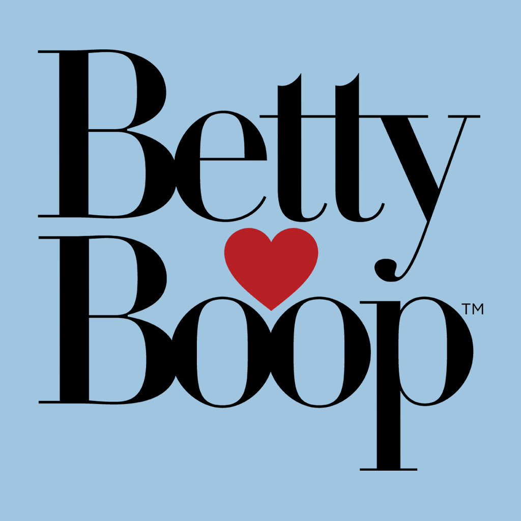 Betty Boop Classic Text Logo Heart Kids Hooded Sweatshirt