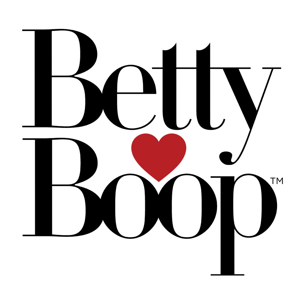 Betty Boop Classic Text Logo Heart Kids Hooded Sweatshirt