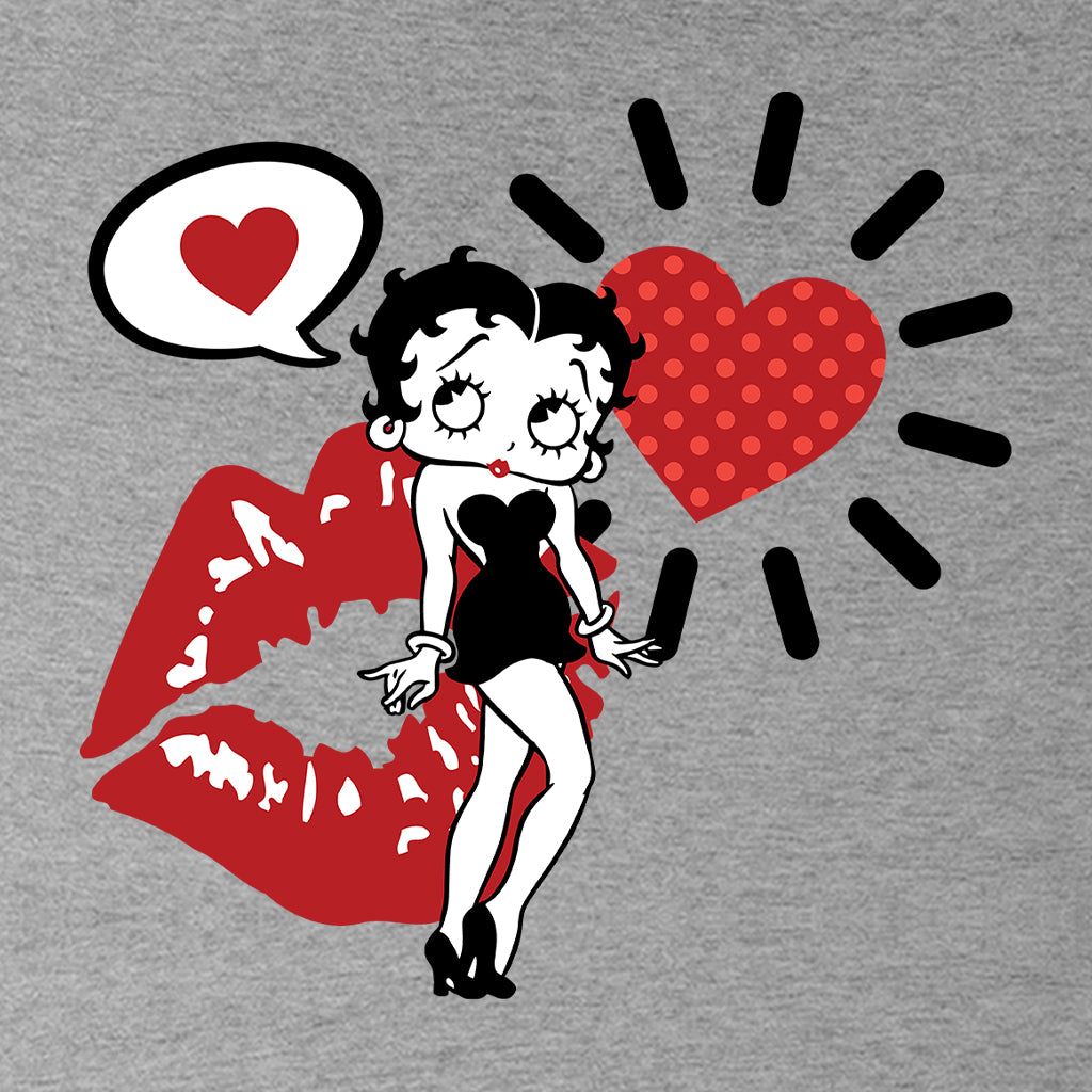 Betty Boop Heart Kiss Icons Kids T-Shirt