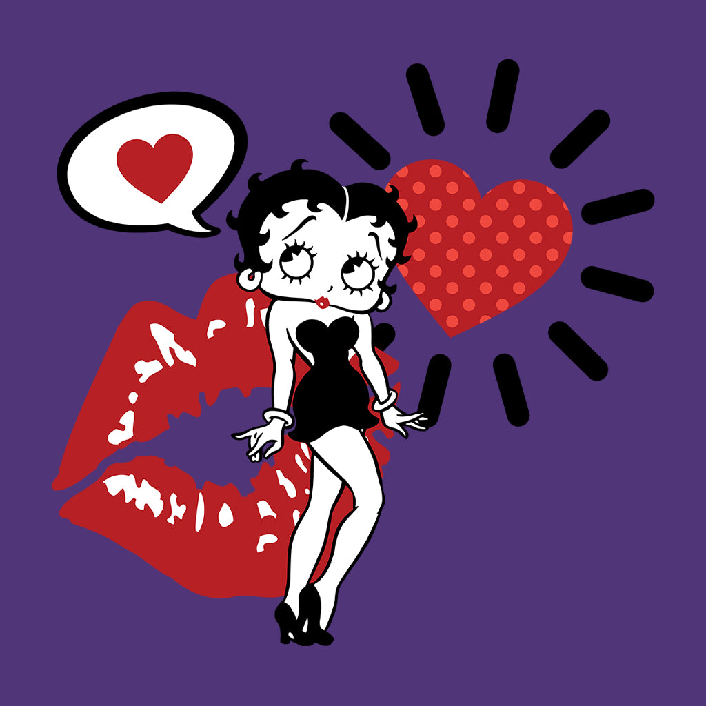 Betty Boop Heart Kiss Icons Kids T-Shirt
