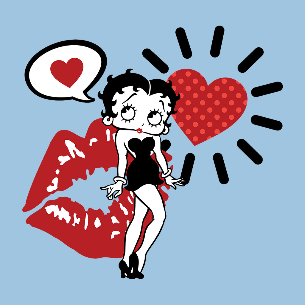 Betty Boop Heart Kiss Icons Kids T-Shirt