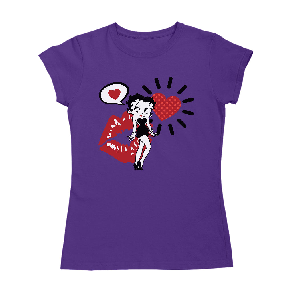 Betty Boop Heart Kiss Icons Women's T-Shirt