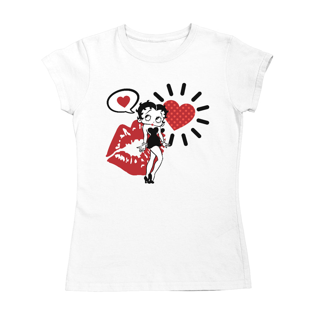 Betty Boop Heart Kiss Icons Women's T-Shirt