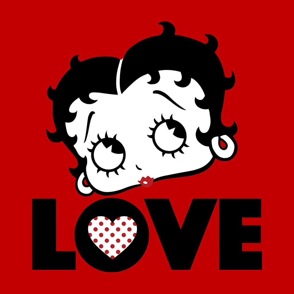 Betty Boop Love Face Polka Heart Men's Hooded Sweatshirt