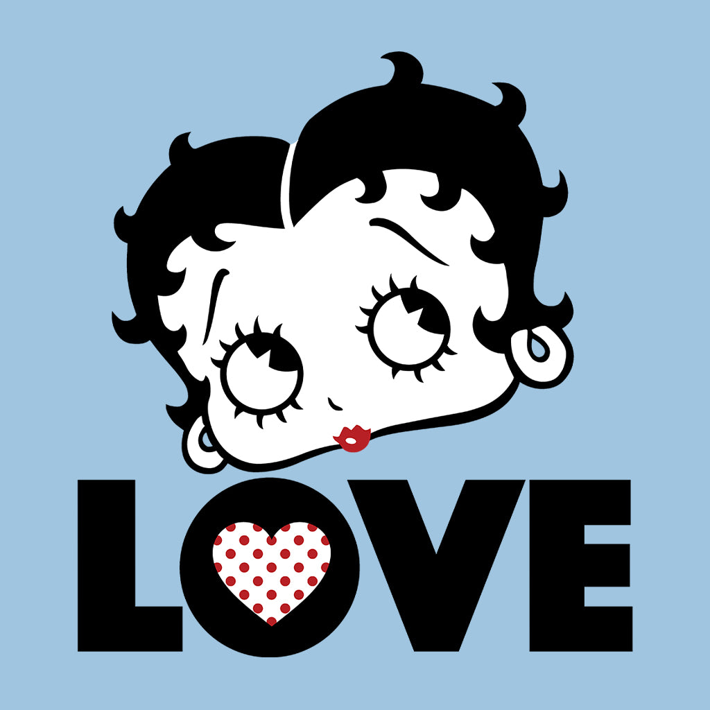 Betty Boop Love Face Polka Heart Men's Hooded Sweatshirt