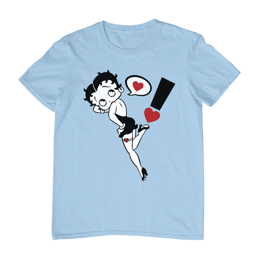 Betty Boop Exclamation Heart Heel Pose Men's T-Shirt