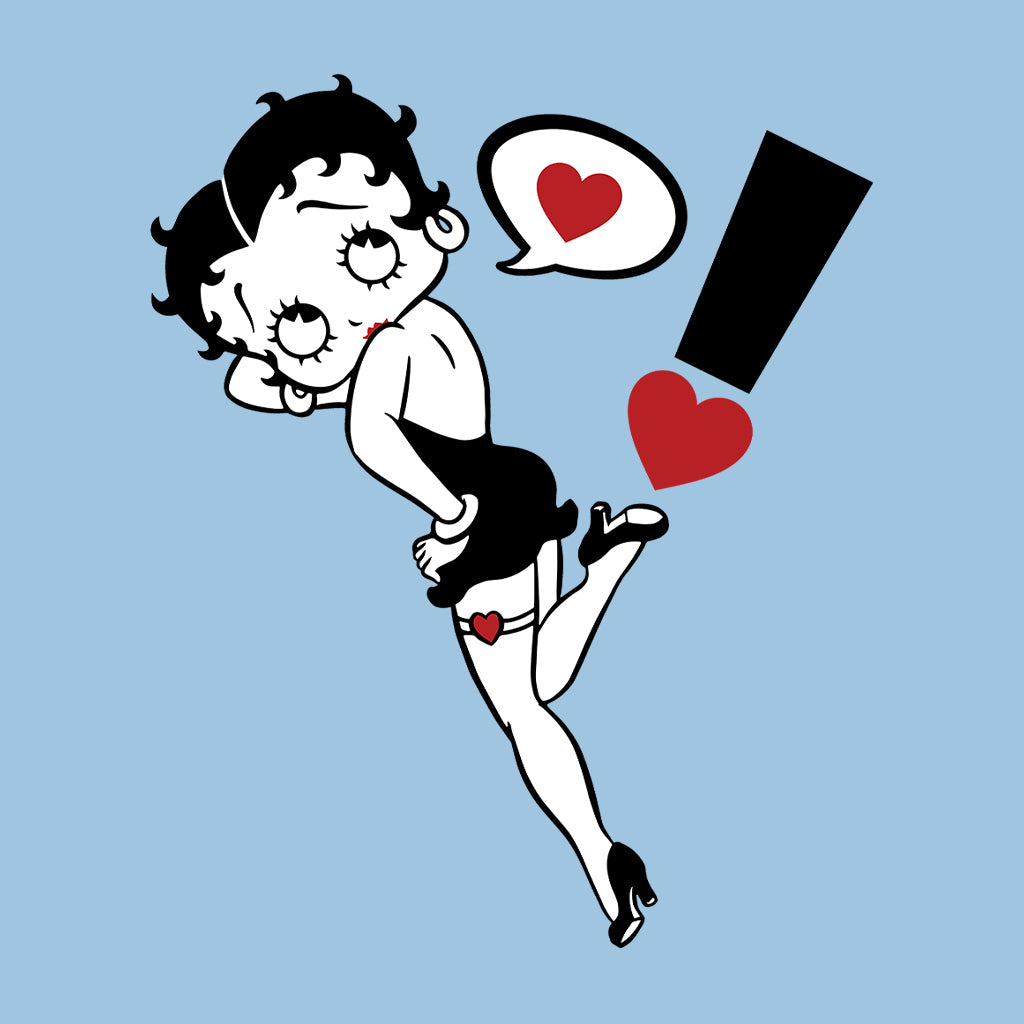 Betty Boop Exclamation Heart Heel Pose Kids Sweatshirt