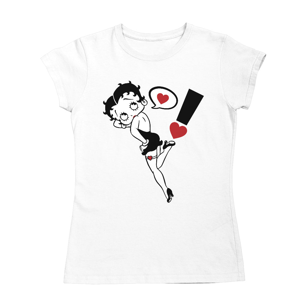 Betty Boop Exclamation Heart Heel Pose Women's T-Shirt