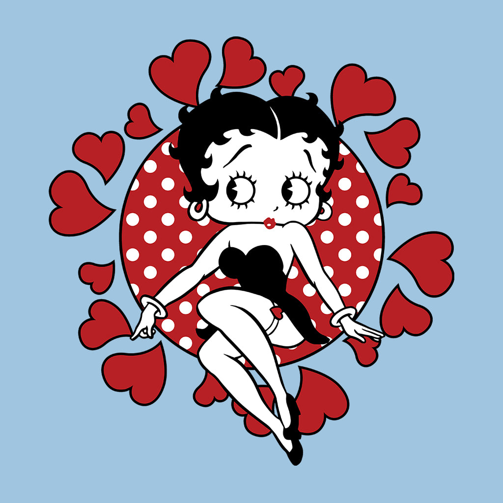 Betty Boop Polka Dot Heart Circle Kids Hooded Sweatshirt