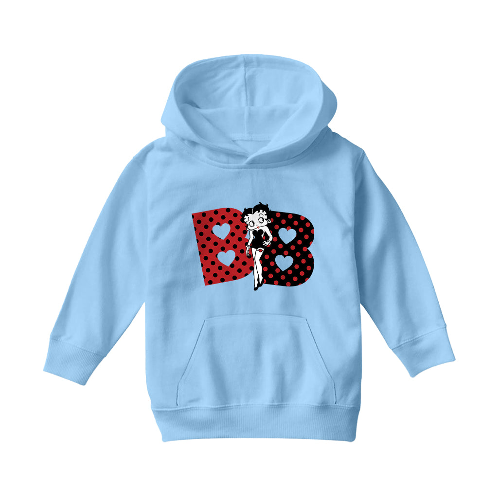 Betty Boop Polka Dot BB's Kids Hooded Sweatshirt