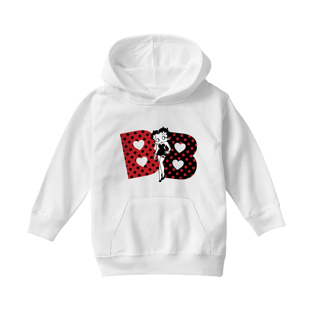 Betty Boop Polka Dot BB's Kids Hooded Sweatshirt