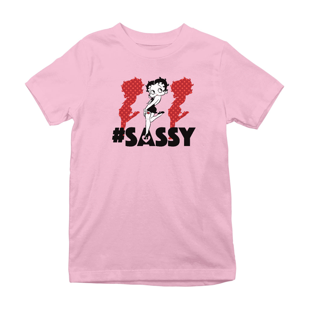 Betty Boop #Sassy Polka Dot Silhouettes Kids T-Shirt