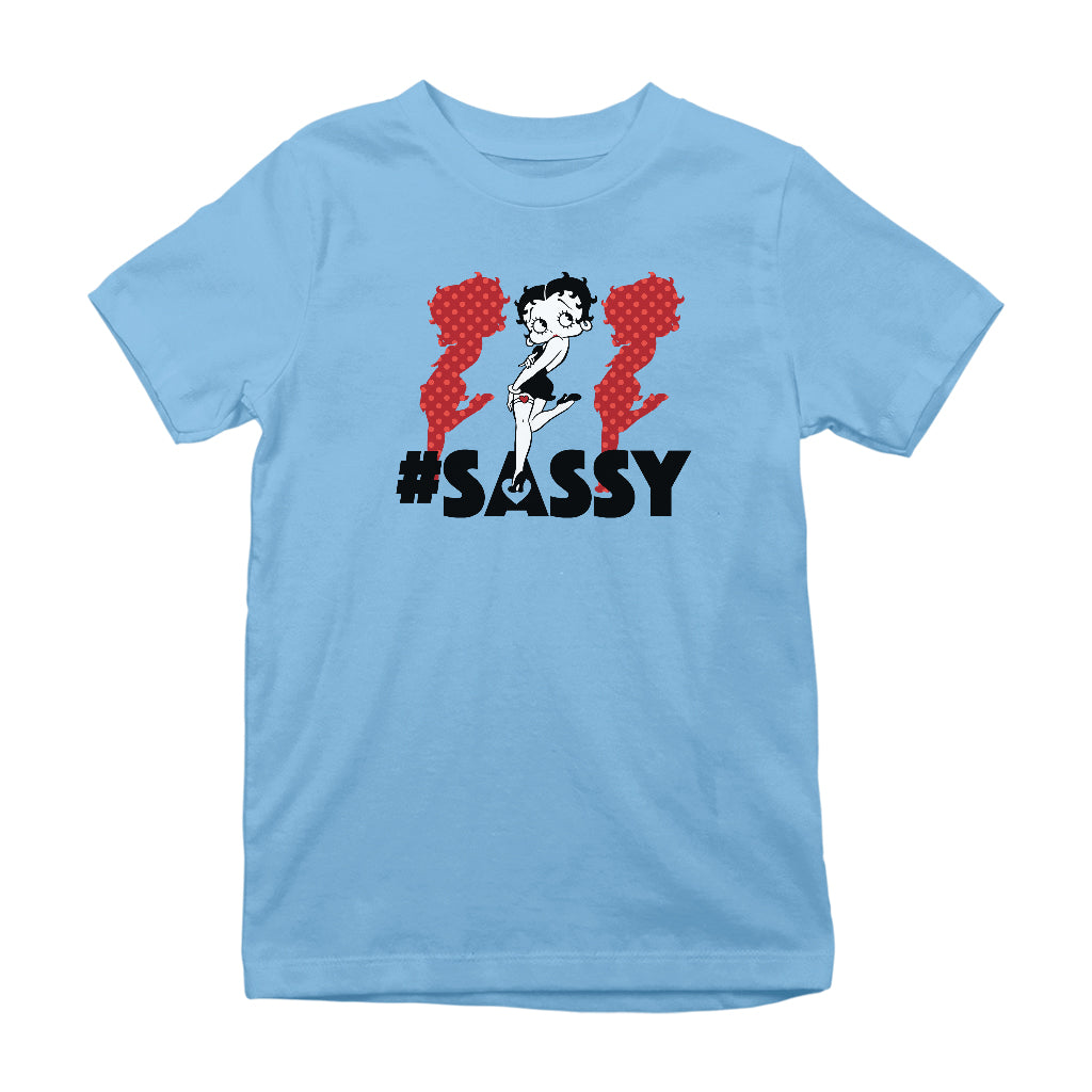 Betty Boop #Sassy Polka Dot Silhouettes Kids T-Shirt