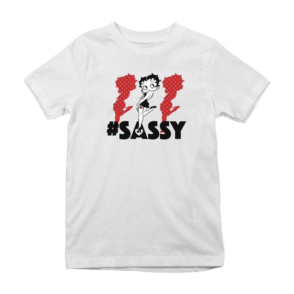 Betty Boop #Sassy Polka Dot Silhouettes Kids T-Shirt