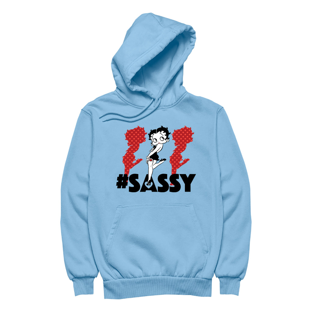 Betty Boop #Sassy Polka Dot Silhouettes Women's Hooded Sweatshirt