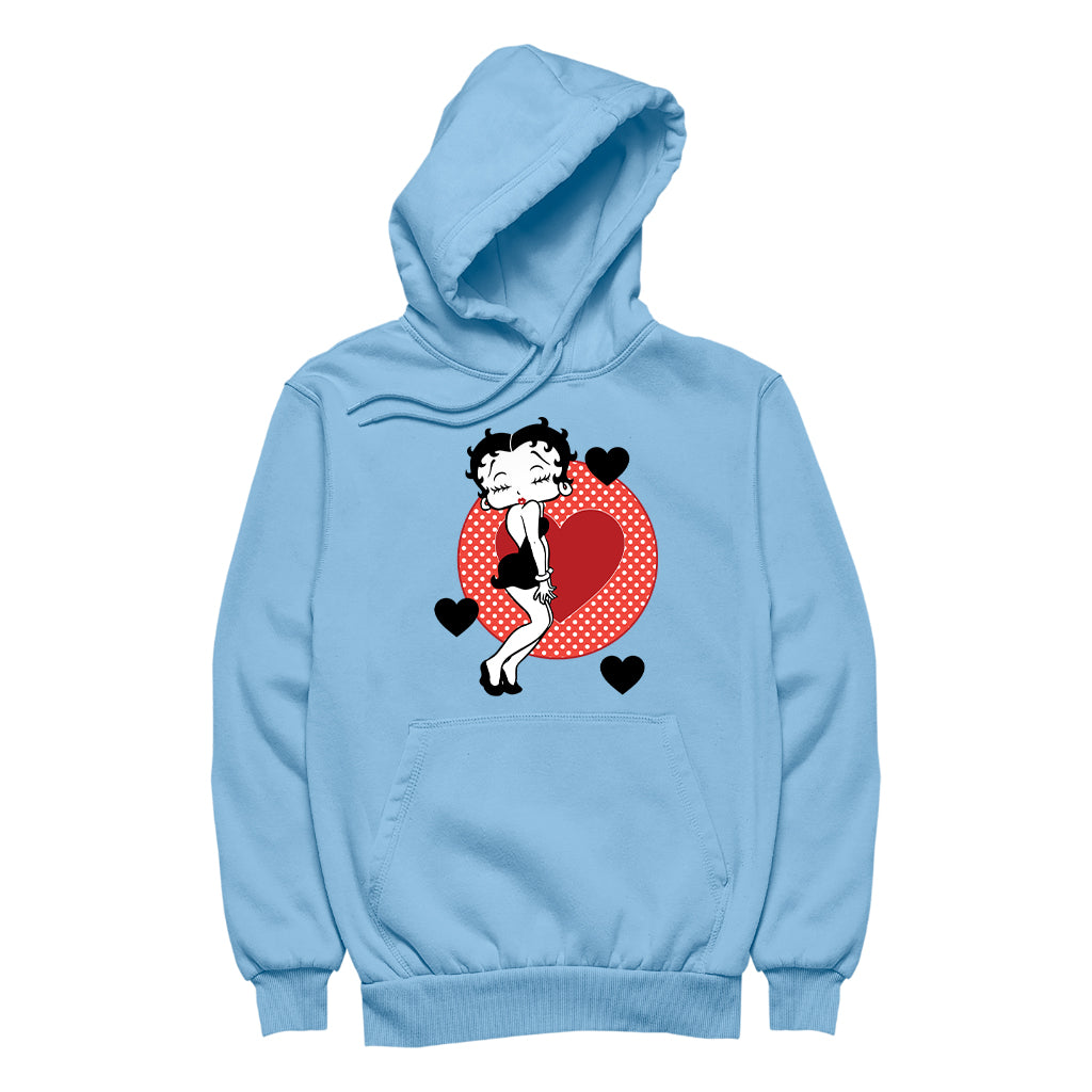 Betty Boop Love Hearts Men's Hooded Sweatshirt