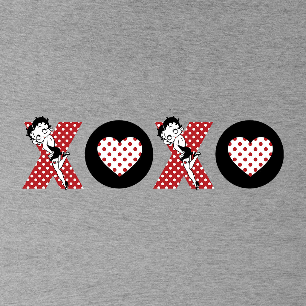 Betty Boop XOXO Polka Dot Letters Kids Hooded Sweatshirt