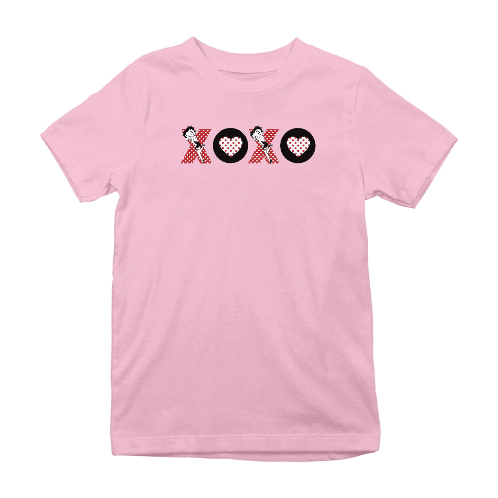 Betty Boop XOXO Polka Dot Letters Kids T-Shirt