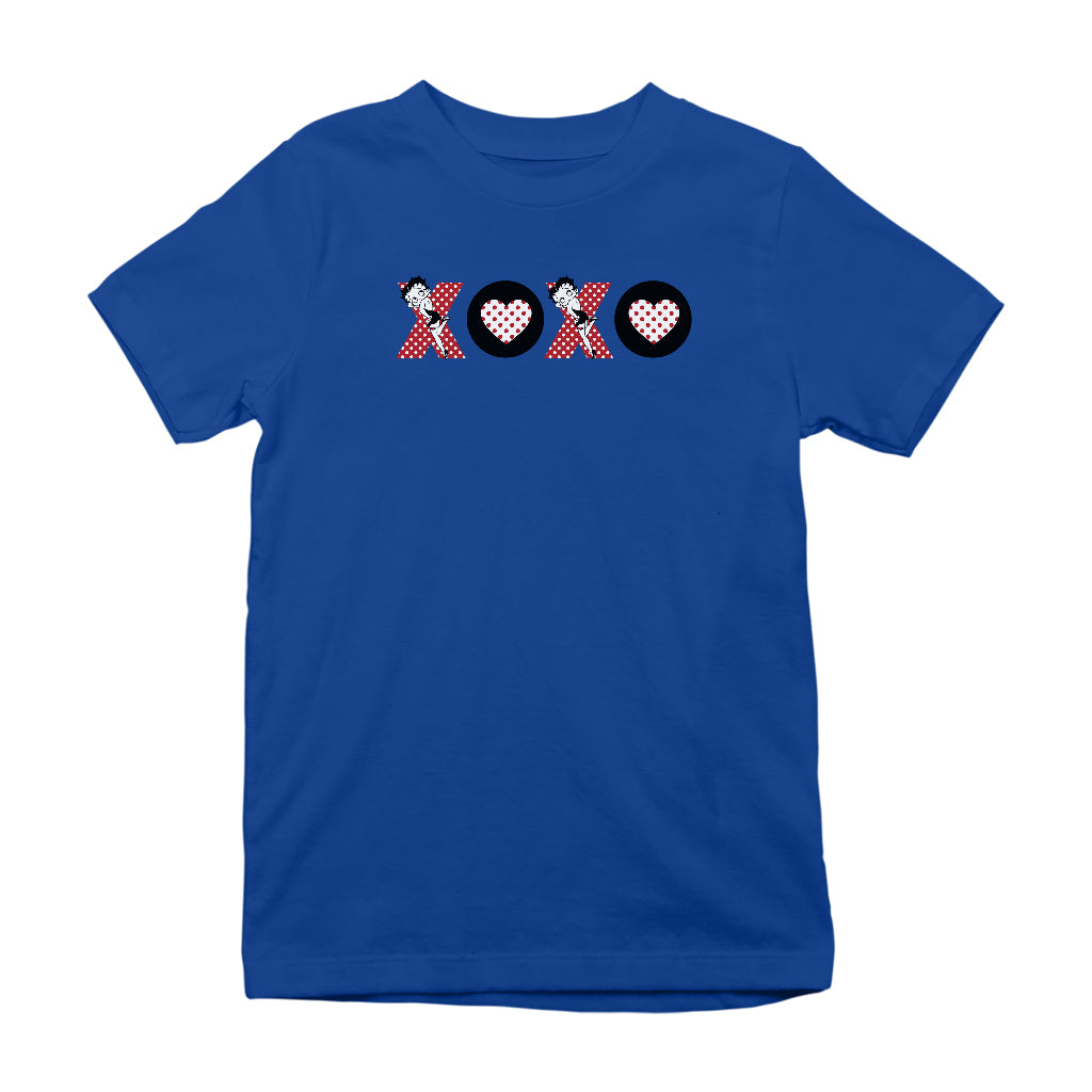 Betty Boop XOXO Polka Dot Letters Kids T-Shirt