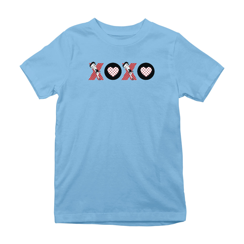 Betty Boop XOXO Polka Dot Letters Kids T-Shirt