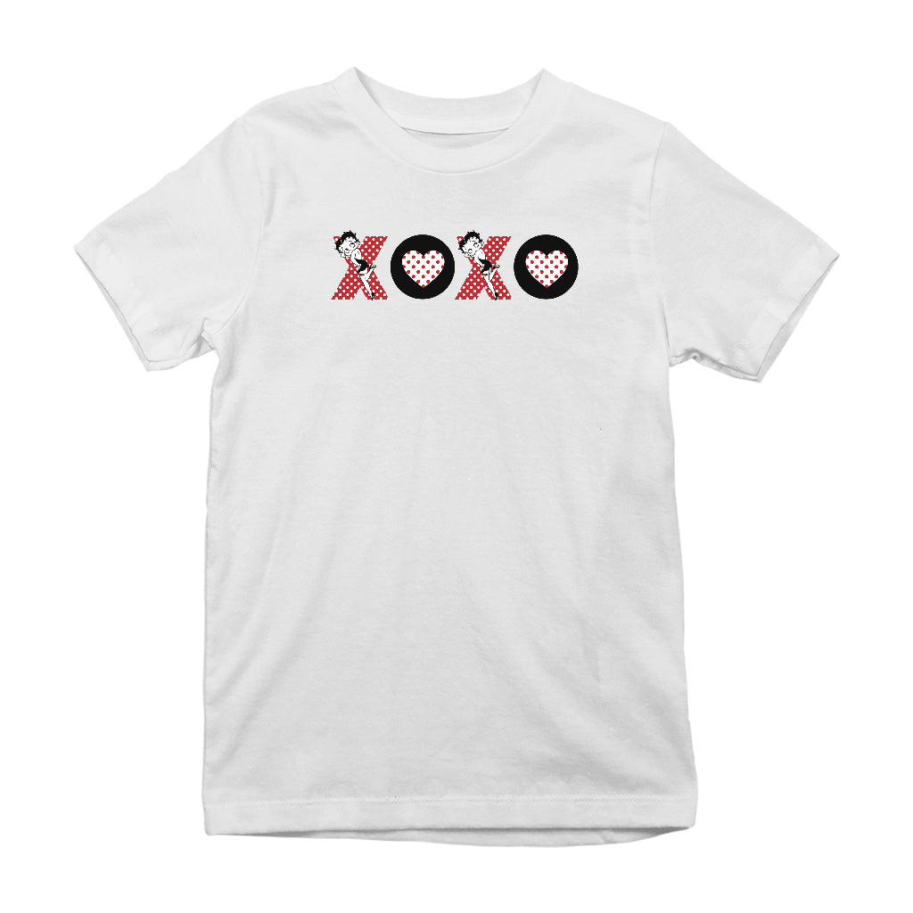 Betty Boop XOXO Polka Dot Letters Kids T-Shirt