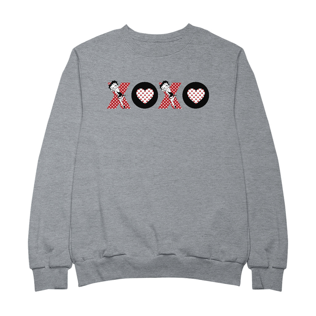 Betty Boop XOXO Polka Dot Letters Men's Sweatshirt