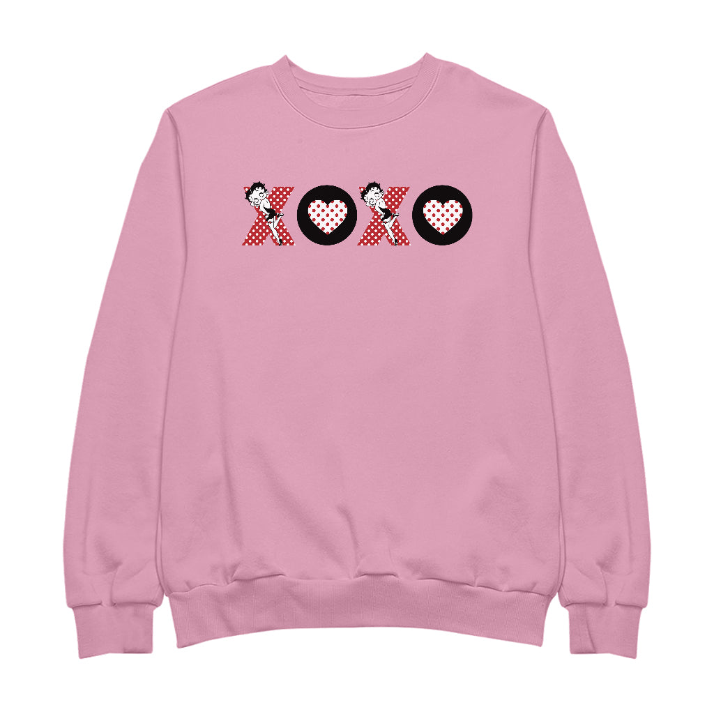 Betty Boop XOXO Polka Dot Letters Men's Sweatshirt