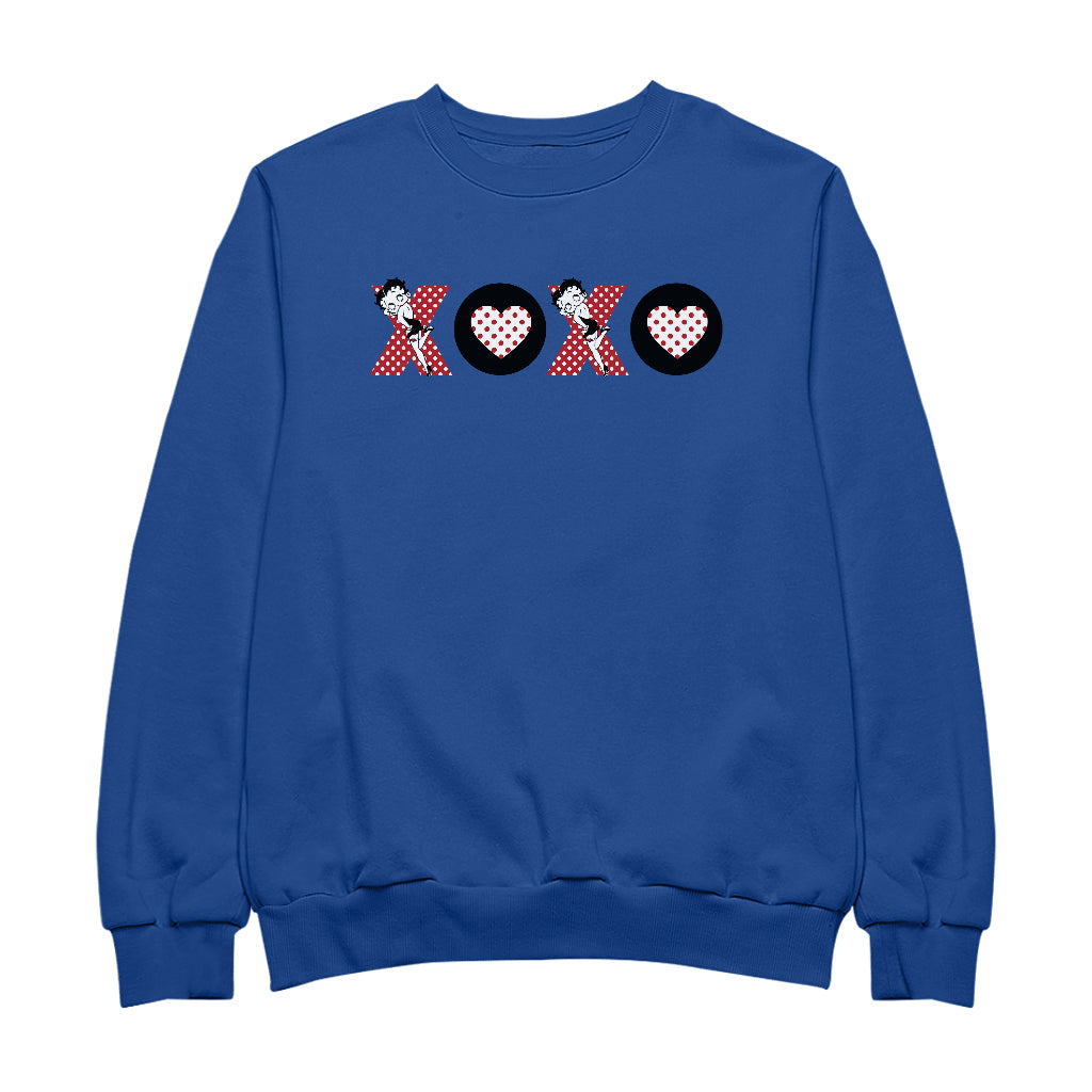 Betty Boop XOXO Polka Dot Letters Men's Sweatshirt