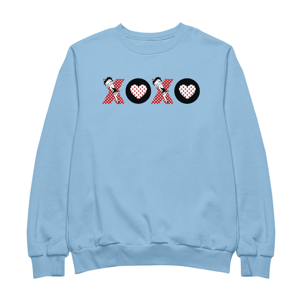 Betty Boop XOXO Polka Dot Letters Men's Sweatshirt
