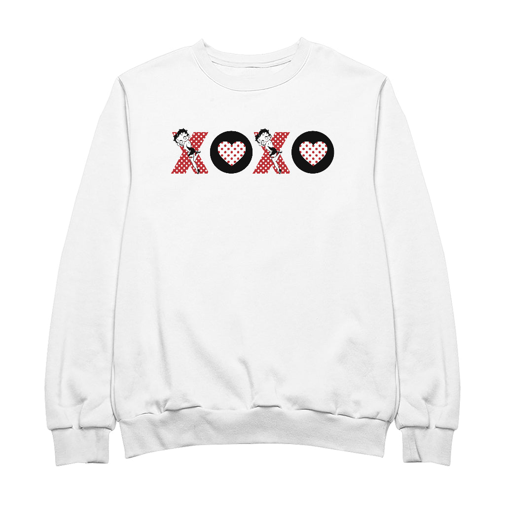 Betty Boop XOXO Polka Dot Letters Men's Sweatshirt