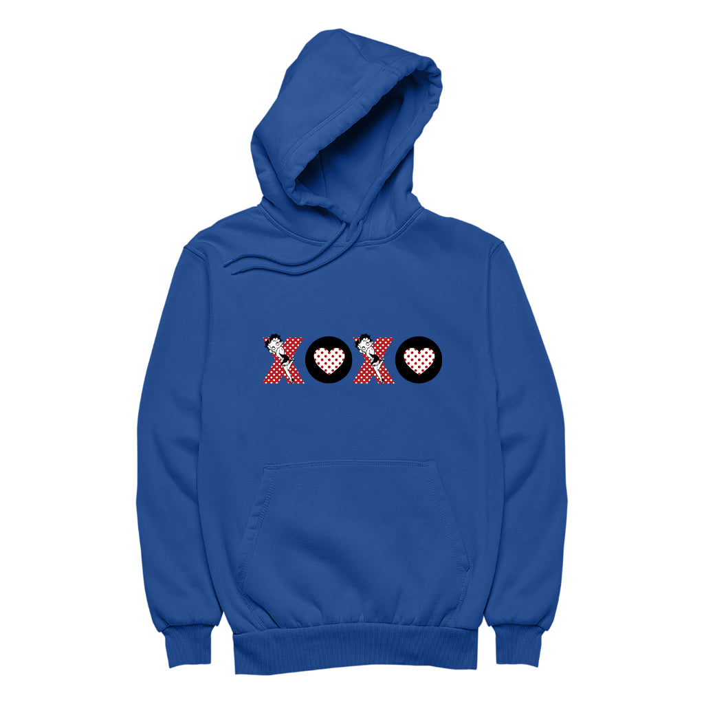 Betty Boop XOXO Polka Dot Letters Women's Hooded Sweatshirt