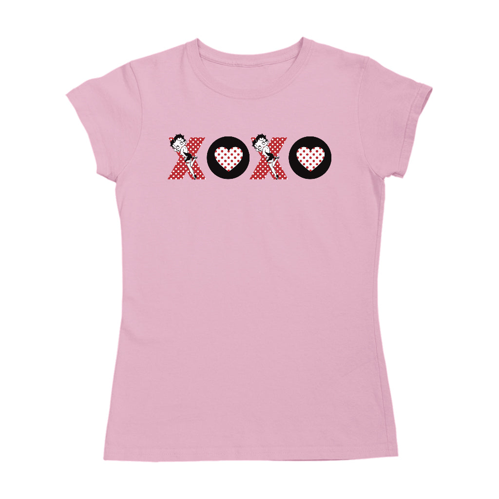 Betty Boop XOXO Polka Dot Letters Women's T-Shirt
