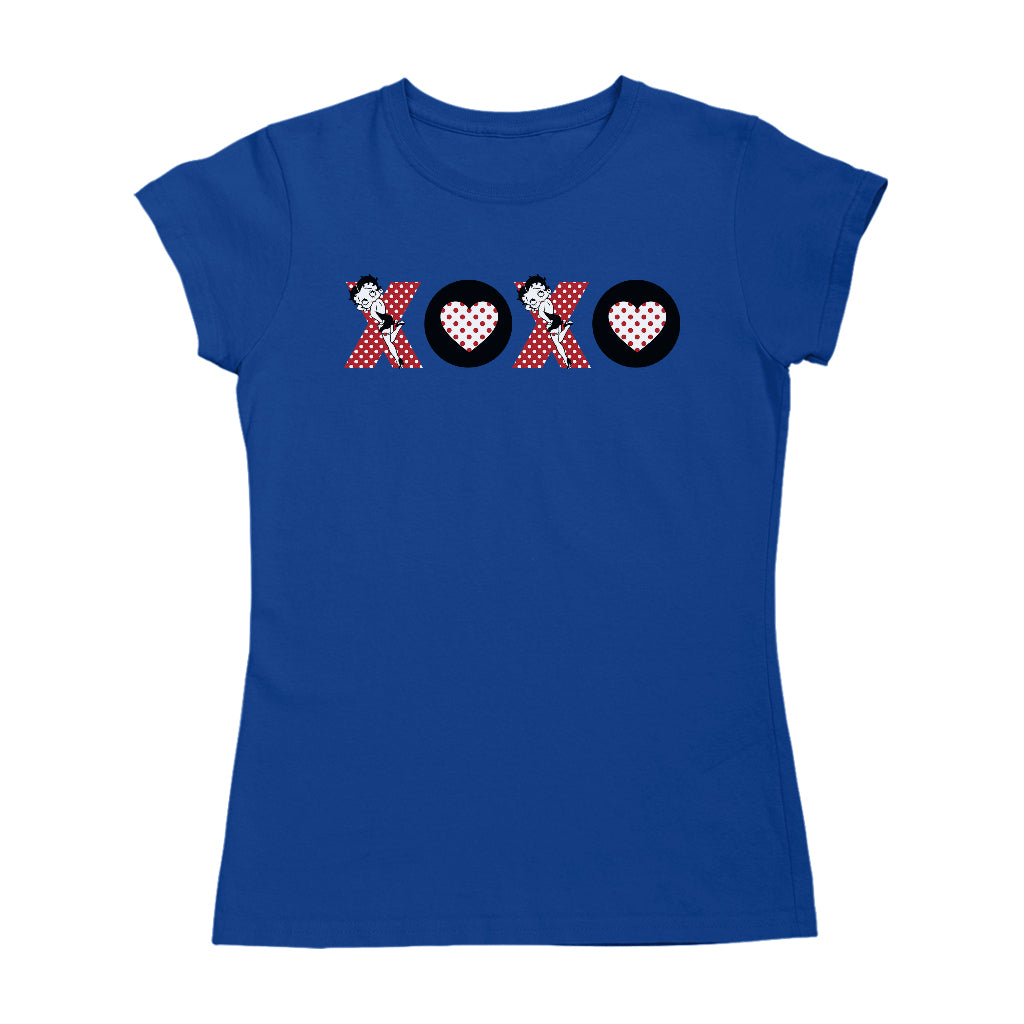 Betty Boop XOXO Polka Dot Letters Women's T-Shirt