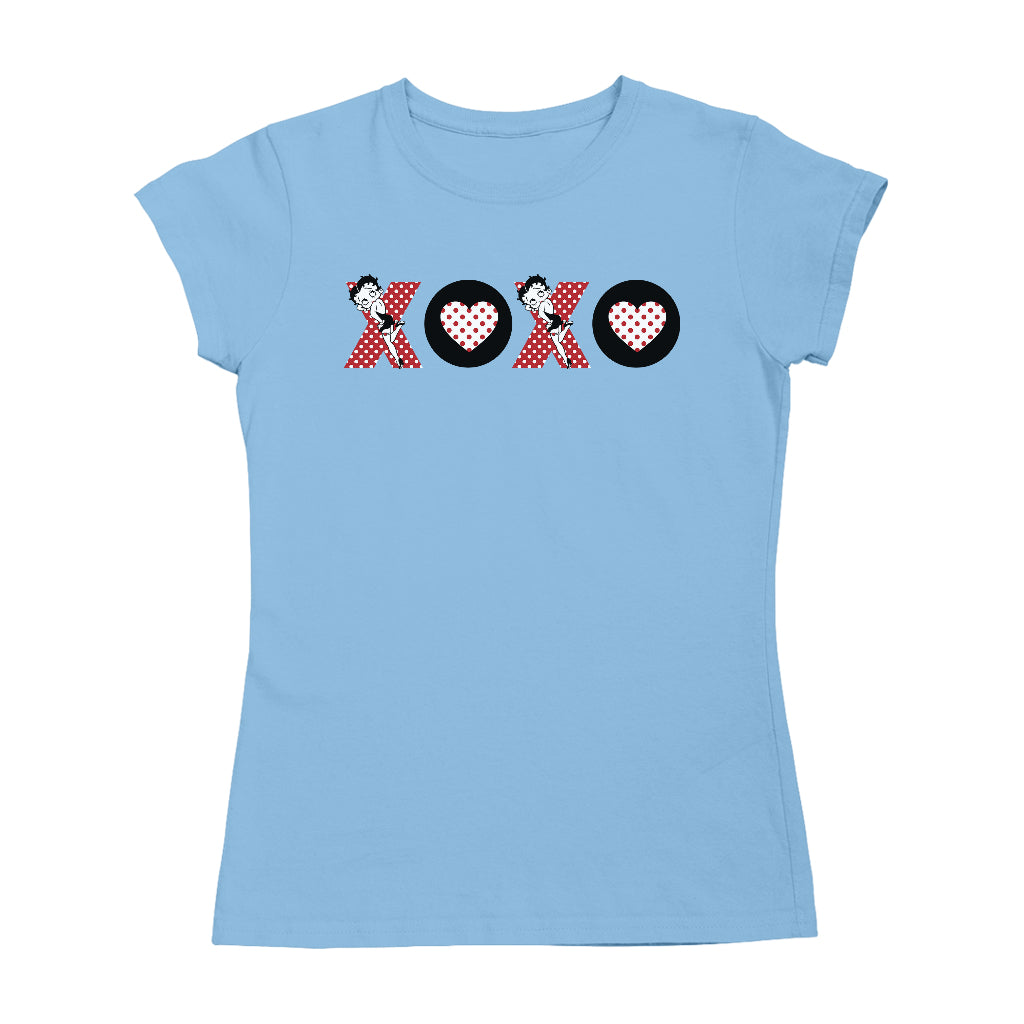 Betty Boop XOXO Polka Dot Letters Women's T-Shirt