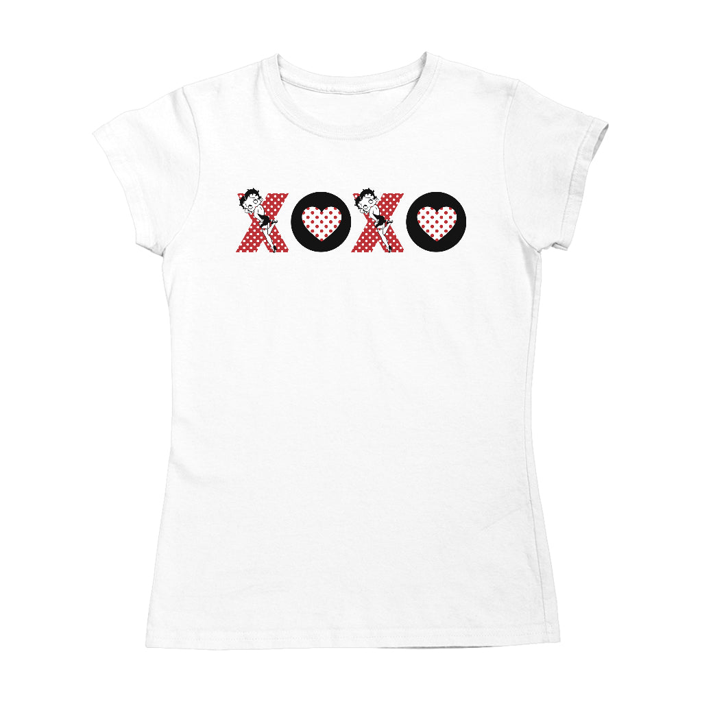 Betty Boop XOXO Polka Dot Letters Women's T-Shirt