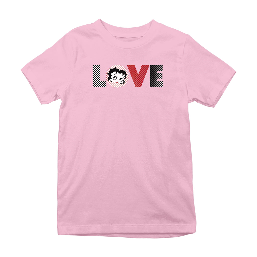 Betty Boop Polka Love Kids T-Shirt