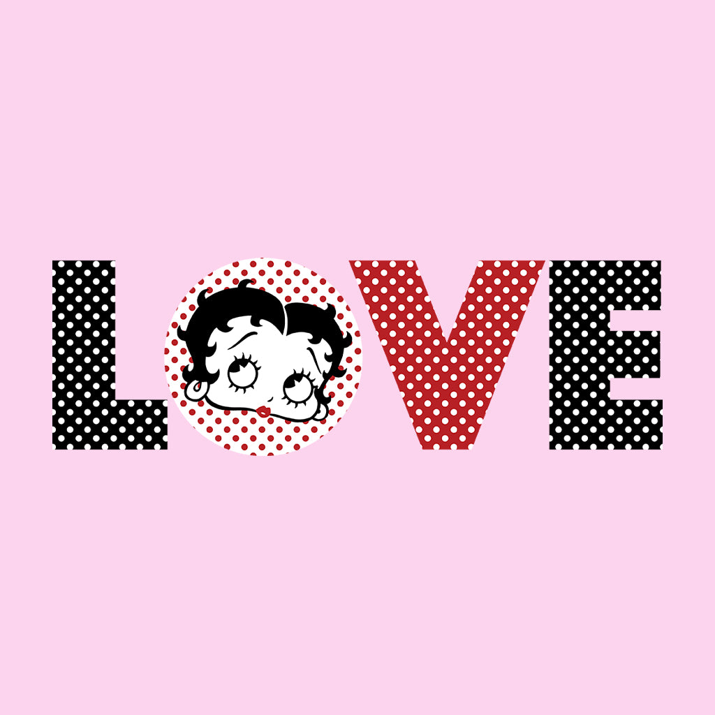 Betty Boop Polka Love Kids Hooded Sweatshirt