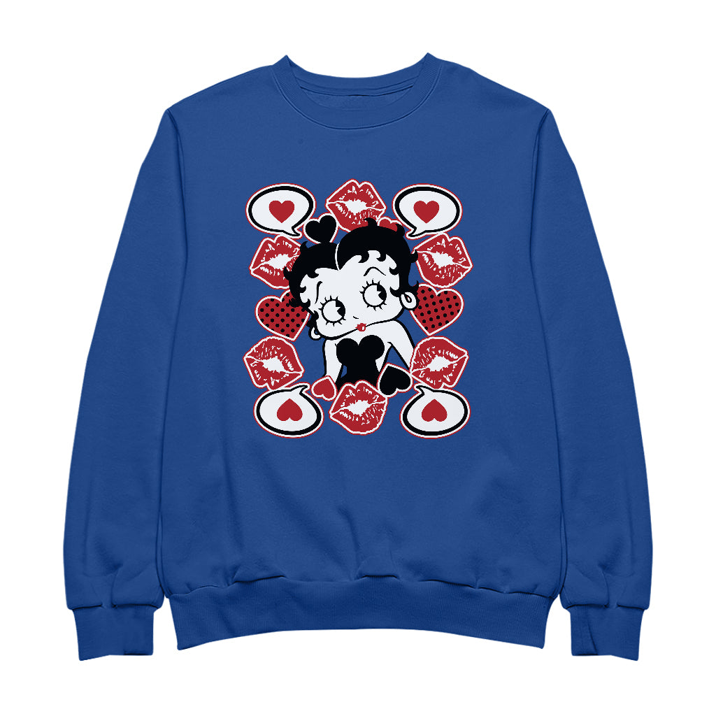Betty Boop Lips & Hearts Men's Sweatshirt