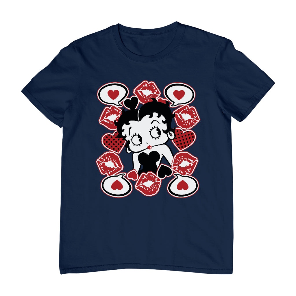Betty Boop Lips & Hearts Men's T-Shirt