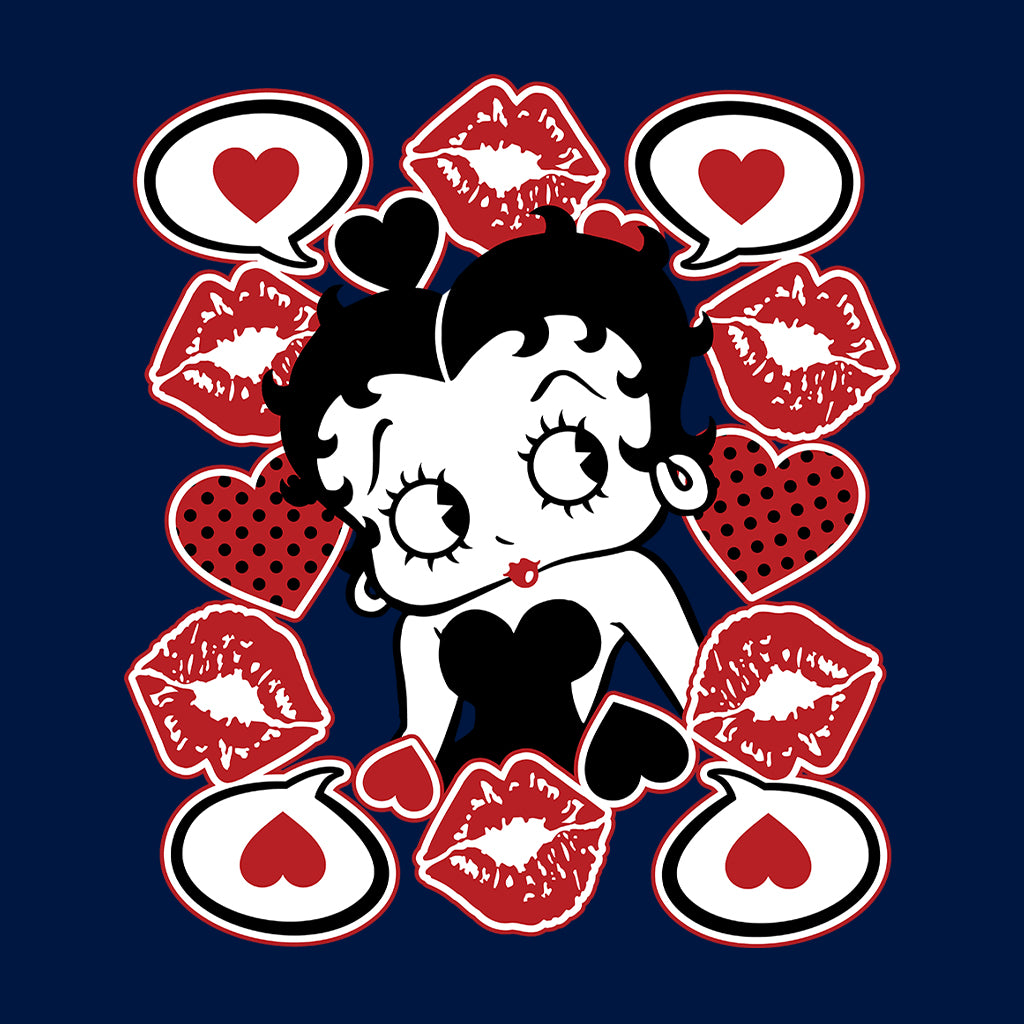 Betty Boop Lips & Hearts Kids T-Shirt